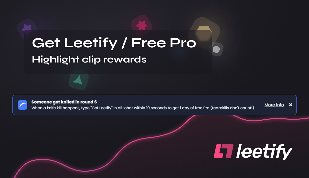 "Get Leetify" Highlight Rewards